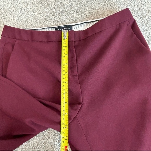 TROUVE maroon burgundy trouser dress pants Sz 4 - Picture 8 of 12